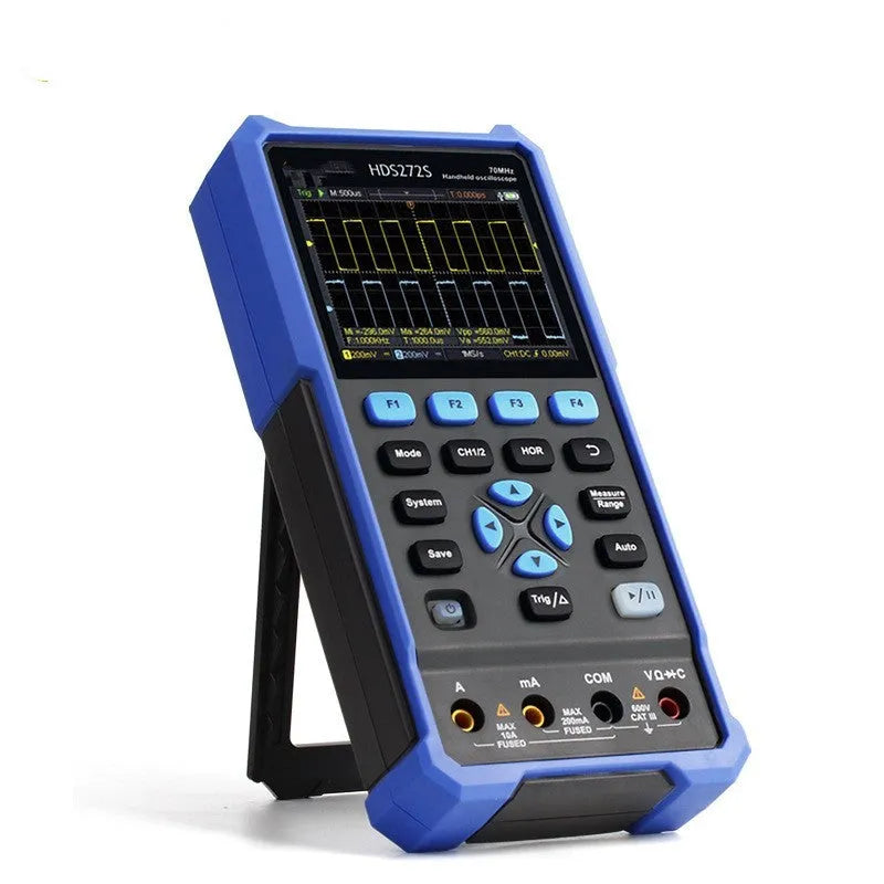 Handheld digital oscilloscope with probes and accessories for automotive diagnostics