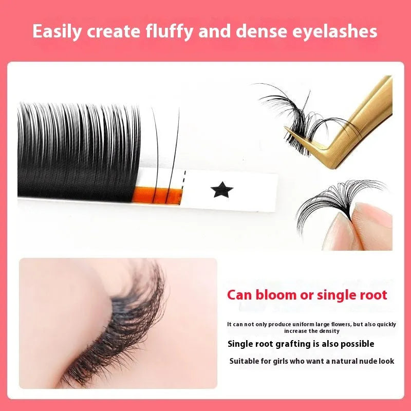16-row dense volume false eyelashes made from mink hair with matte round wool base