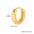 Stainless steel hip hop ear ring with snake pattern design in black and gold colour options.