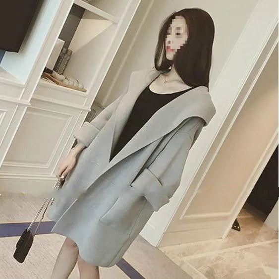 Plus size women's lightweight cotton coat with lace detailing in black, grey, or pink colours
