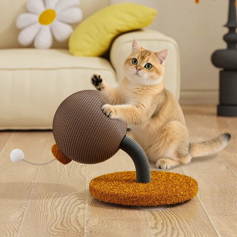 Large and small size cat scratching boards with hemp rope construction and anti-scratch design
