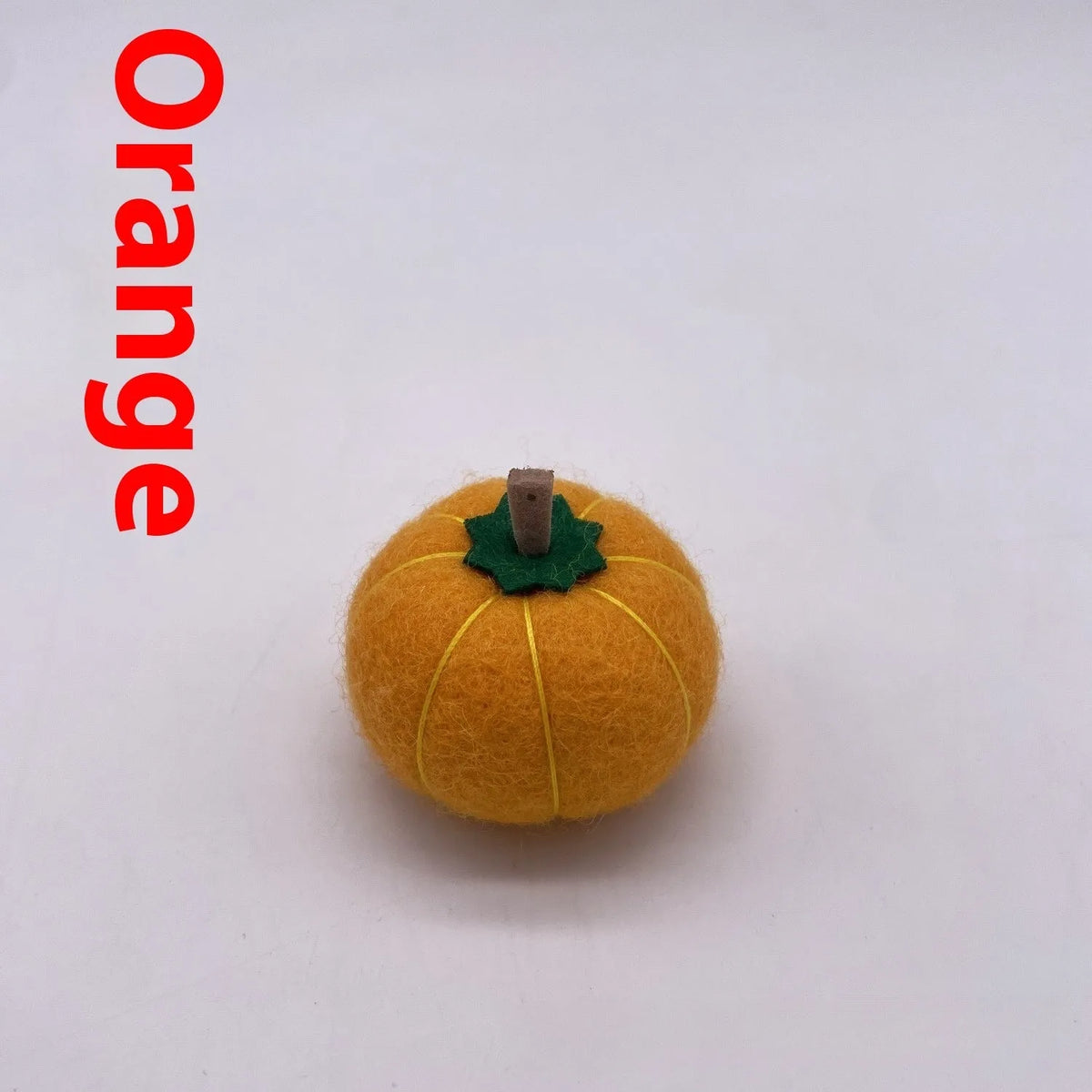 Wool felt pumpkin ornaments for doll decoration with 5cm diameter