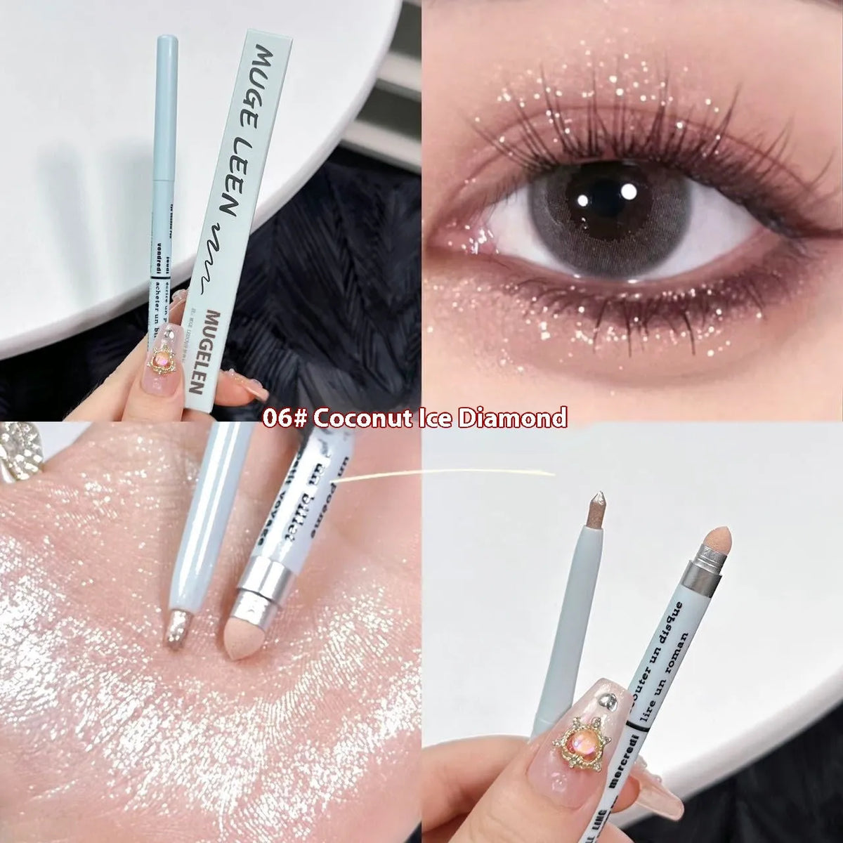 2-in-1 waterproof brightening eyeliner pen in multiple colour options for eye makeup