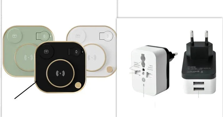 Black, green, or white three-in-one 15W wireless magnetic charger with optional desk lamp and Type-C cable.
