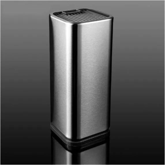 Black and white kitchen tool holder with detachable draining base for storing knives and cutlery