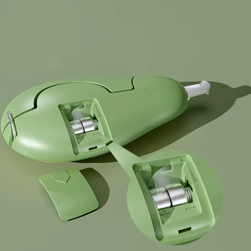 Professional LED pet nail clipper for small dogs and cats in green, pink, or white.