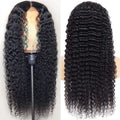 Front lace human hair wig with deep wave style, hand-woven, available in 20cm to 85cm lengths, natural look.