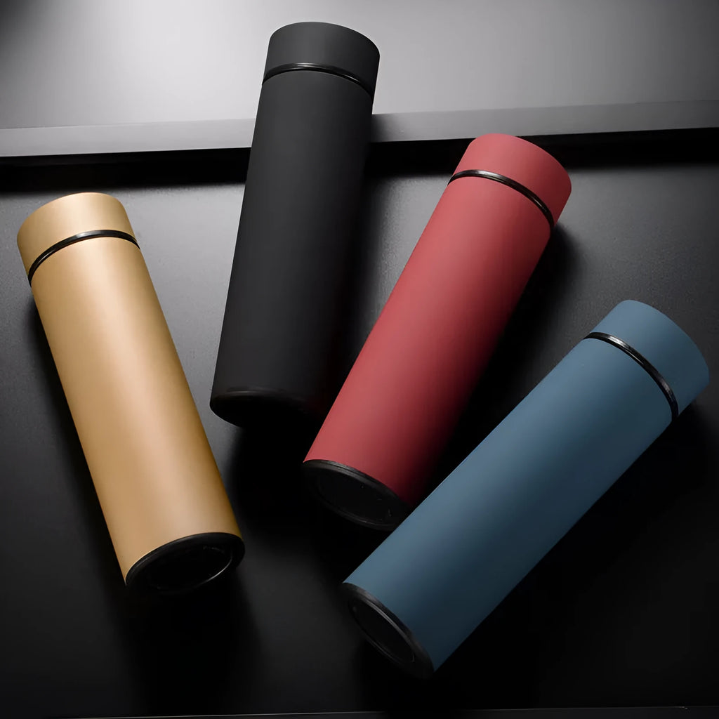 450ml stainless steel vacuum insulated water bottle with double wall construction and arrow shaped mouth