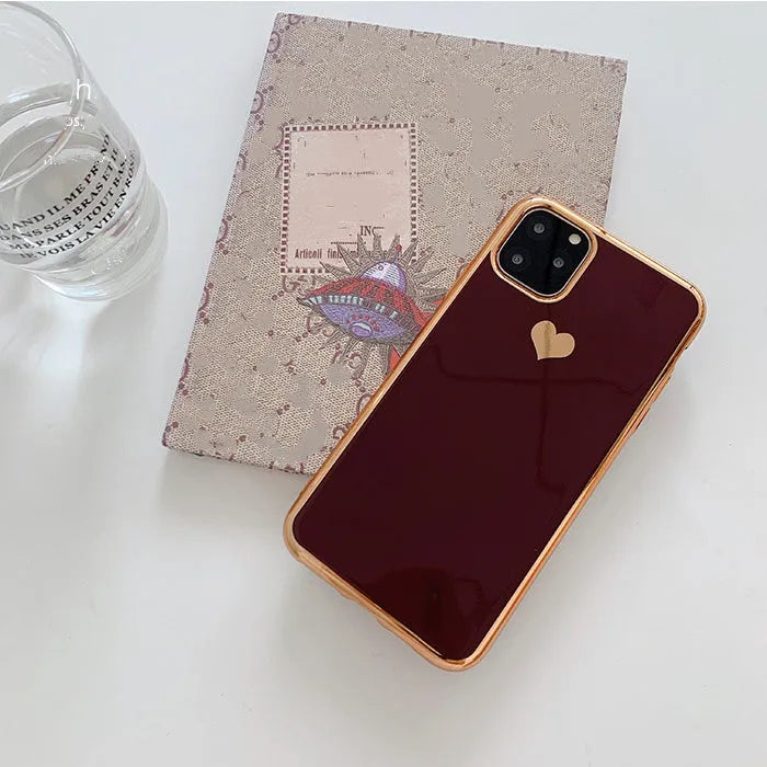 Solid blue TPU back cover case on an iPhone 11 Pro
