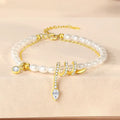 New Chinese style snake beaded bracelet for women in 925 silver with gold or white gold electroplated finish.