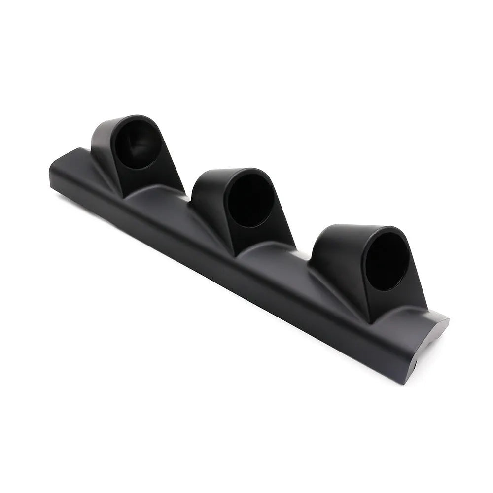 Black ABS car instrument stand with three-hole right drive mounting pattern for 52mm gauges