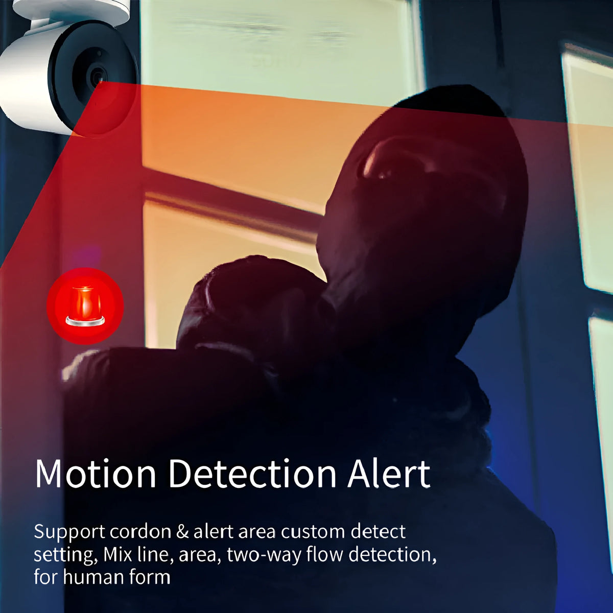 Indoor wifi security camera with 1080P resolution and pan tilt rotation for motion detection monitoring