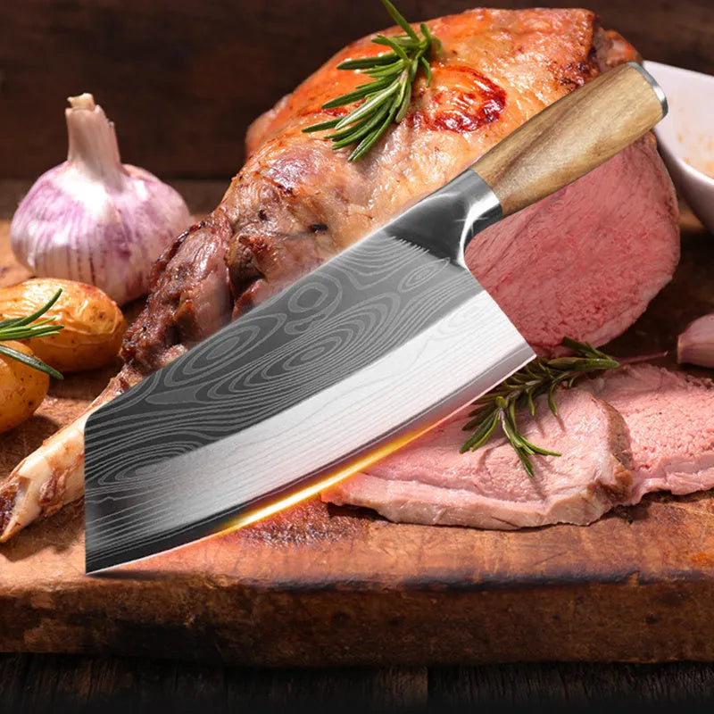 320mm stainless steel kitchen knife with a 40cr13 forged blade