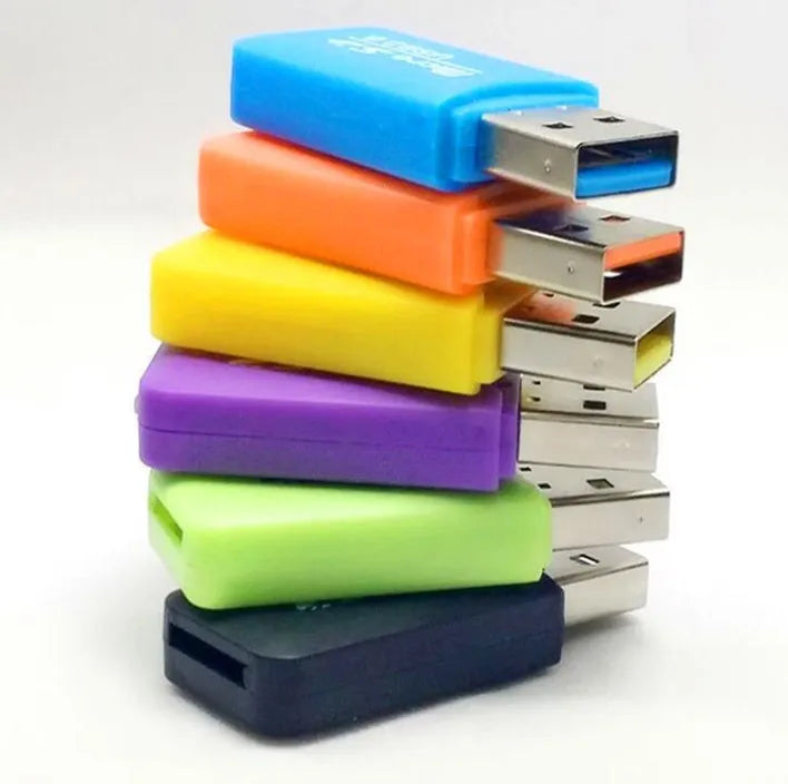 Mini USB TF and SD memory card reader for computers and laptops