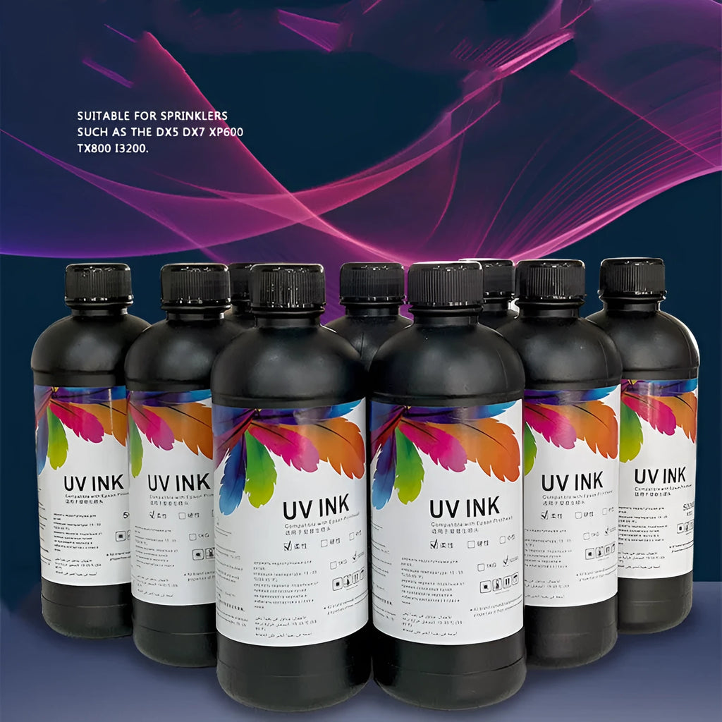 500ml bottle of UV printer ink for Epson XP600 TX800 flat plate printers