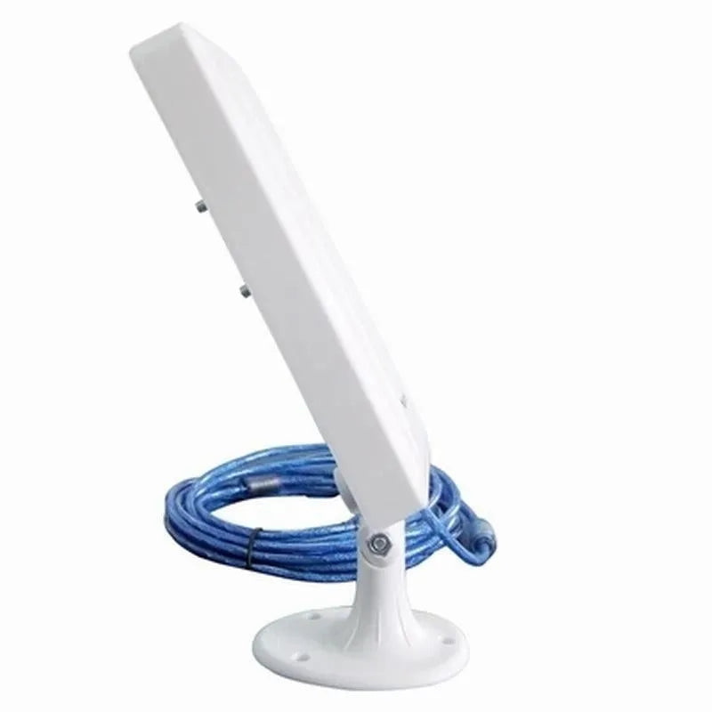 White USB wireless network card with compact design for desktop placement