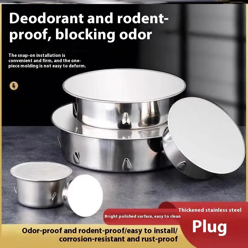 Stainless steel floor drain deodorant seal cover with a modern simplicity style.