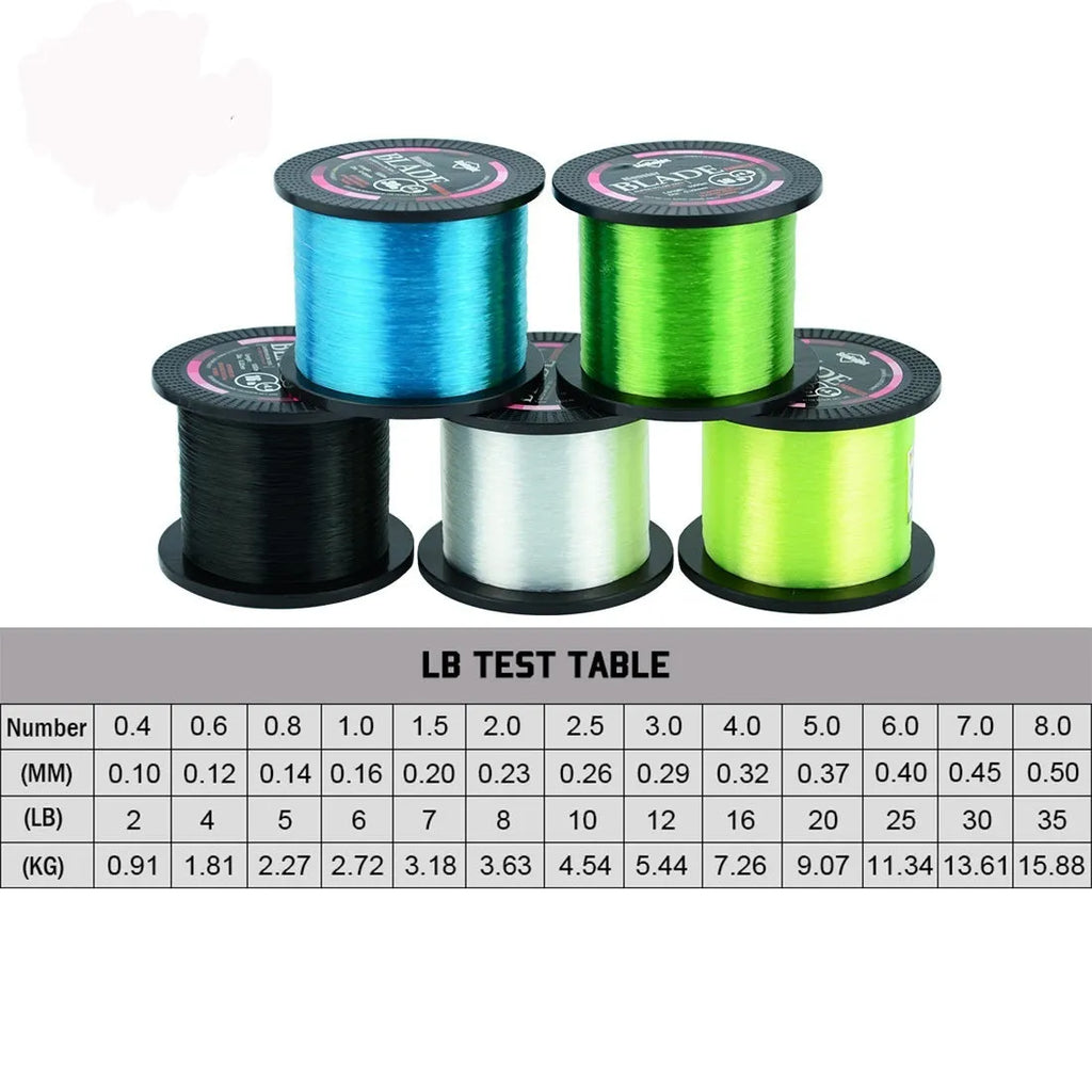 Seaknight1000 nylon fishing line spool in multiple colour options with diameter range 0.4mm to 8.0mm