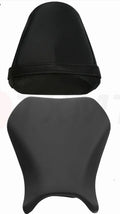 Suzuki GSXR1000 motorcycle with black PU leather seat covers on both front and rear seats.