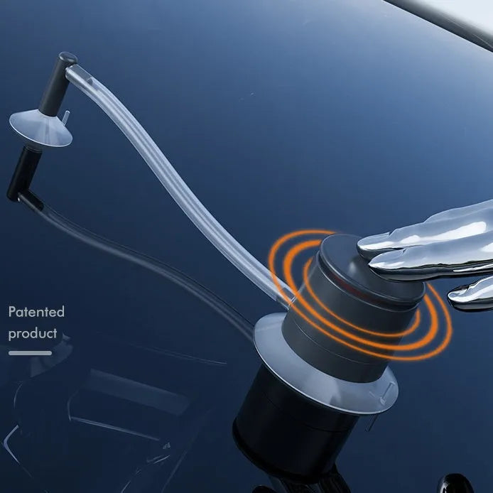 Car windscreen crack repair tool kit with plastic applicator and glass corrector resin bottle