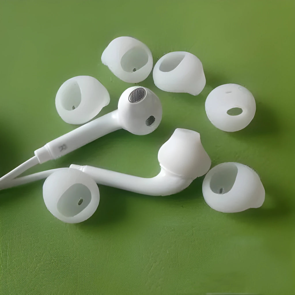 Black and white silicone sleeve for Samsung S6 Edge G9200 G9250 G920A earphones.