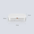 Modern minimalist jewelry storage box in green colour with multi-layer compartments for organisation