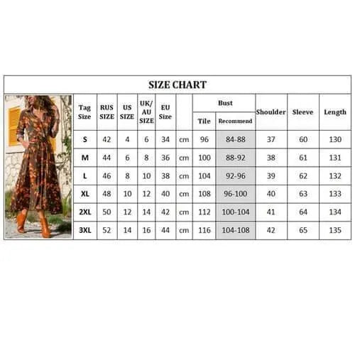 Women's black printed chiffon V-neck dress with an A-line skirt and conventional sleeves.