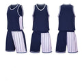 Men's basketball uniform set with jersey and shorts in quick-dry fabric available in four colours