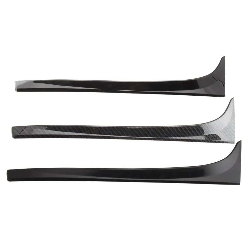 Volkswagen Golf 7 MK7 black ABS plastic rear window side spoiler wing with adhesive tape.