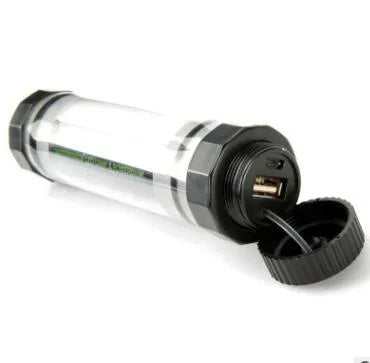 Stainless steel camping cup with silicone base sleeve showing 450ml capacity and brushed finish