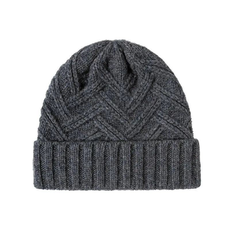 Women's wool knitted dome crown beanie winter hat in six colour options
