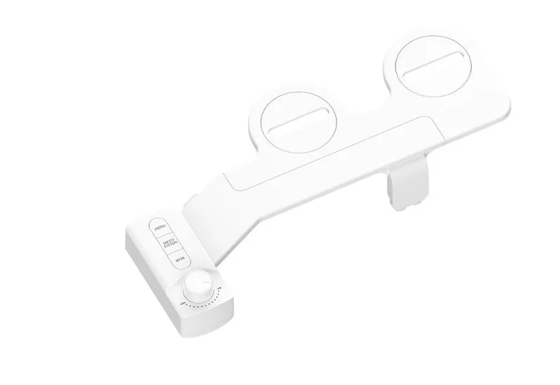 Pure white button wash butt-lifting tool with split detachable design and removable cleaning nozzle