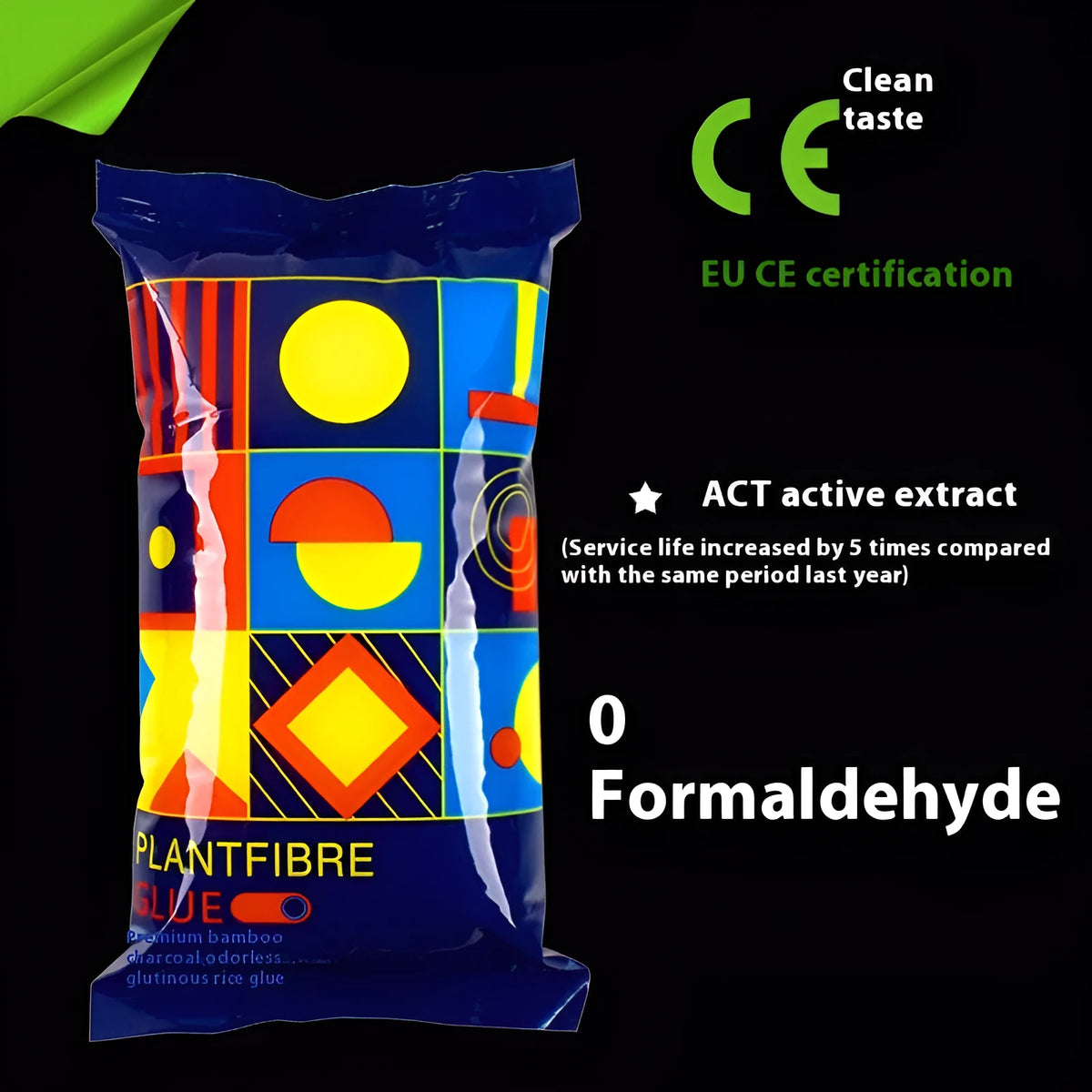 Formaldehyde-free glutinous rice wallpaper glue in 3-roll pack for wall sticking