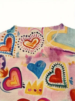 Loose fit digital printed lapel top in 95% polyester fabric available in sizes S to 5XL