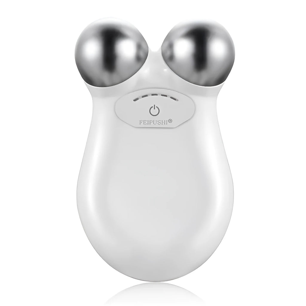 Pink HS-858 micro current facial lifting and firming device on white background