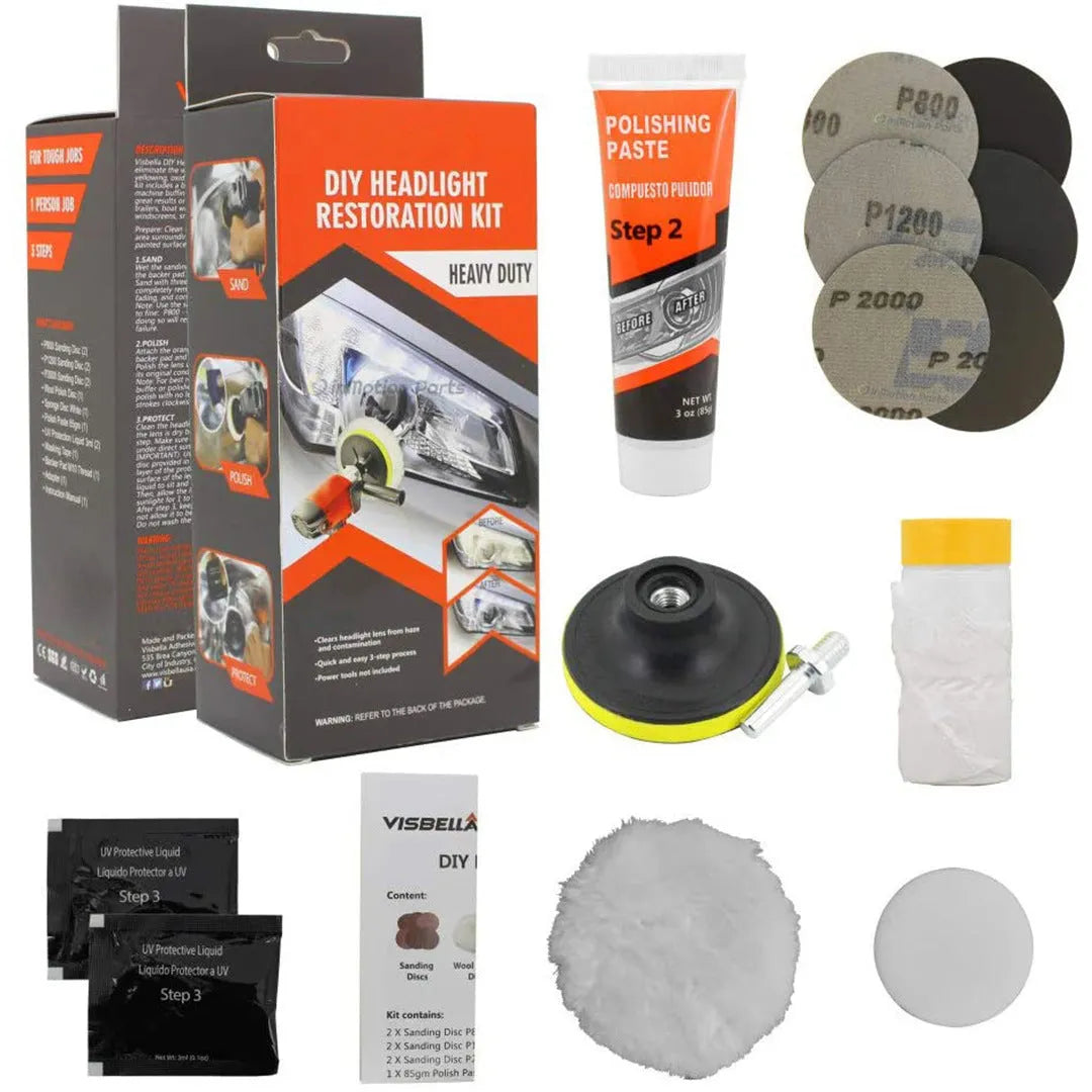 Carbon steel headlight repair tool with dimensions 15cm by 15cm by 5cm for auto and machine repair.