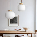 Chinese style wooden pendant ceiling light with retro Nordic design in three available sizes