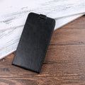 Honor 7X leather wallet phone case with card slots showing textured crazy horse pattern in multiple colour options