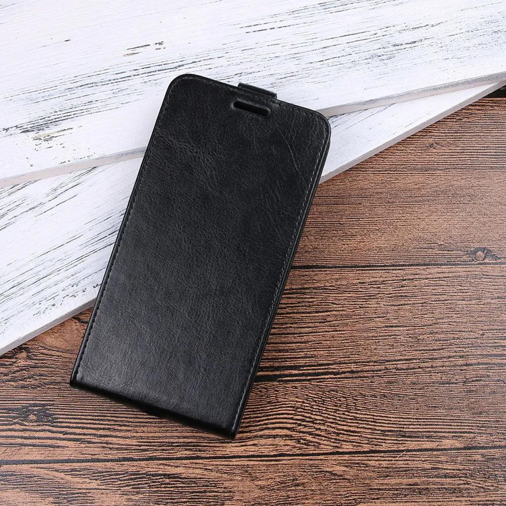 Honor 7X leather wallet phone case with card slots showing textured crazy horse pattern in multiple colour options