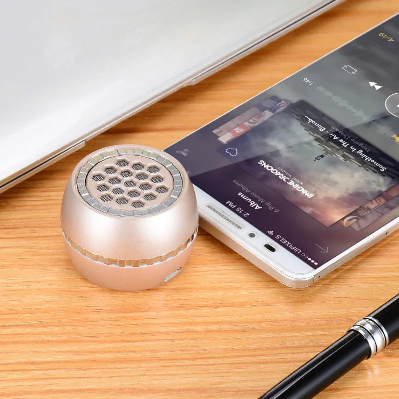 Universal external amplifier speaker in engineering plastic housing, shown in black, rose gold, and local gold colour options.