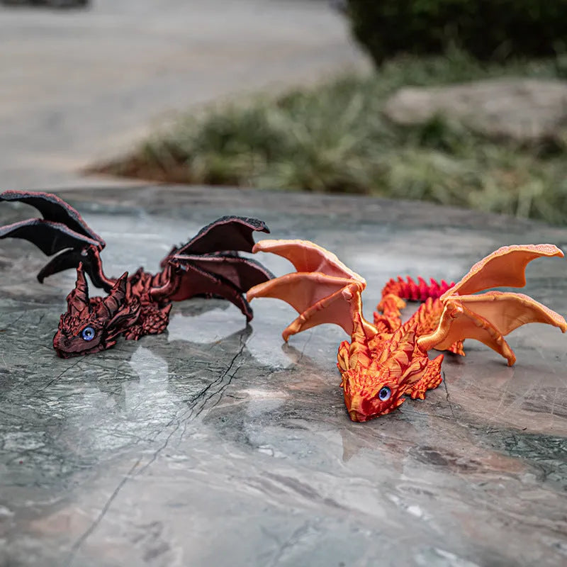 PLA flying dragon wings toy decoration in multiple colours measuring 25cm wide