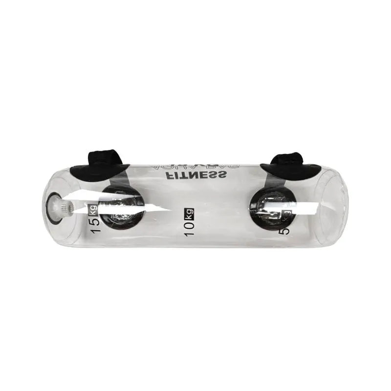 Transparent PVC water-filled training bag with inflator valve for adjustable weight resistance