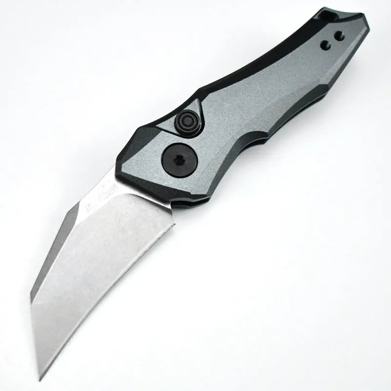 Outdoor folding pocket knife with 150mm length in black, grey, or green colour options