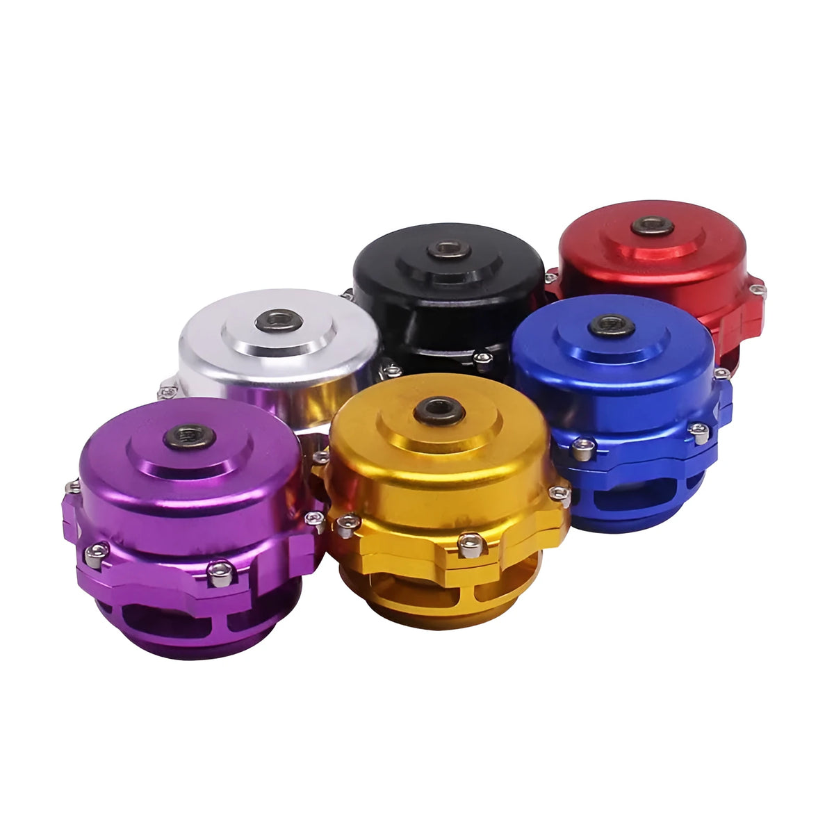 50mm aluminium alloy automotive pressure relief valve in six colour options