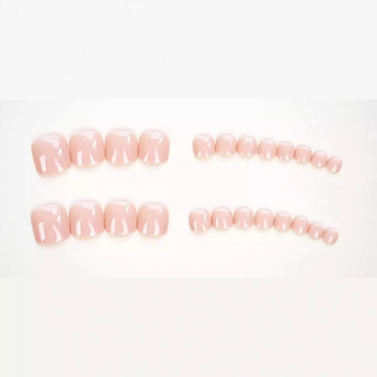 Skin colour feet J-52 plastic toe nail stickers with glue, ins style finished product.