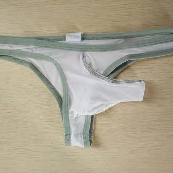 Men's Ice Silk underwear briefs shown in multiple colours including Army Green, black, and white.