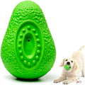Green heavy duty natural rubber dog chew toy for aggressive chewers and large breeds.