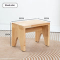 Solid wood distressed finish shoes changing stool with bracket structure