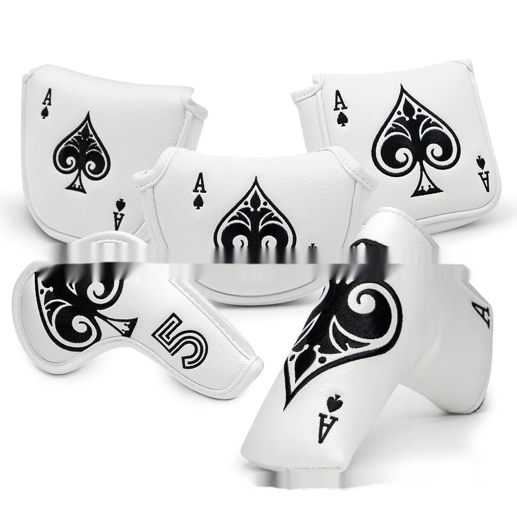 Golf putter sleeve in PU material for clubhead protection and bag organisation