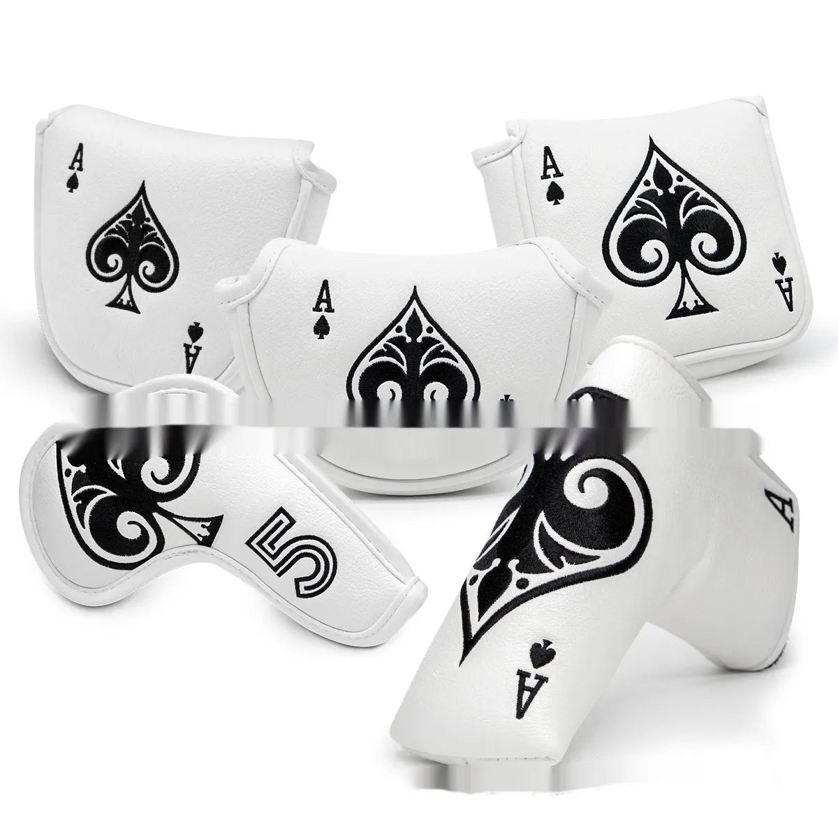 Golf putter sleeve in PU material for clubhead protection and bag organisation